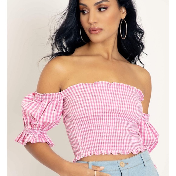 Blackmilk Tops - Gingham Pink Spring Fields Top